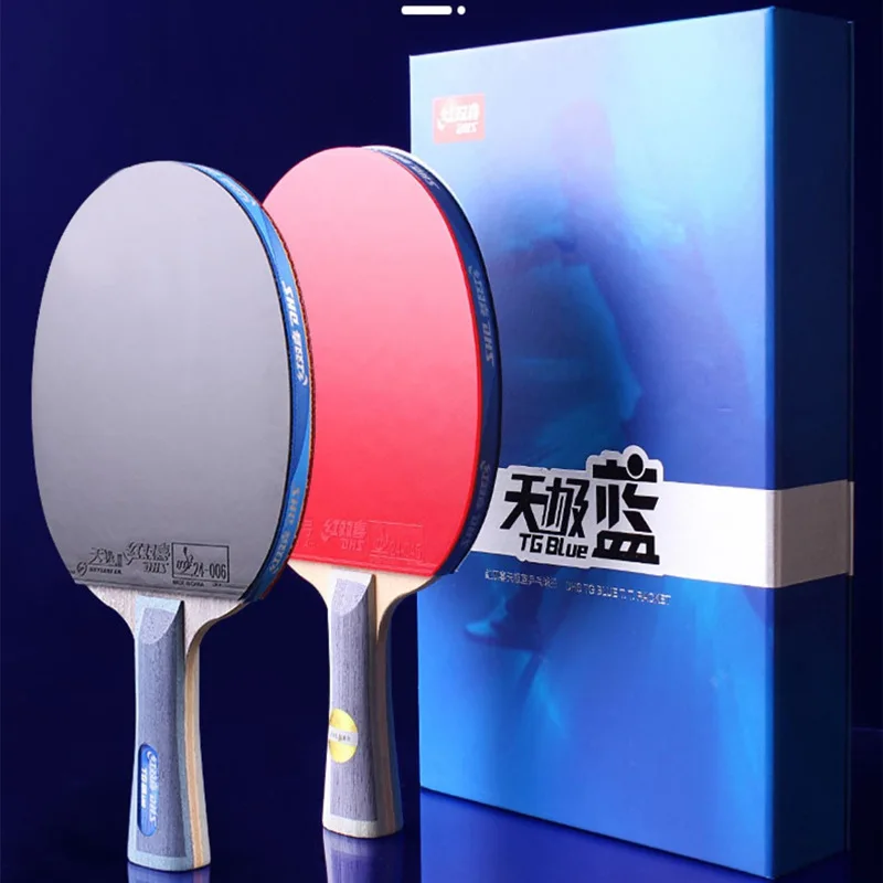 

DHS table tennis racket TG Blue offensive professional pimples in reverse glue blue sponge single racket