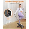 QWNiceday Steppers for Exercise,Stair Stepper with Resistance Bands,LCD Monitor Mini Stepper with 300LBS Loading Capacity 6