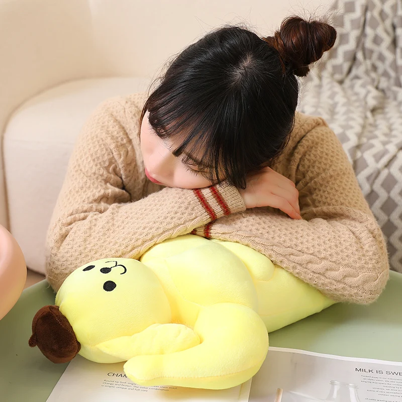 Sanrio Plush Funny Muscle Man Melody Kuromi Cinnamoroll Pom Pom Purin Stuffed Doll Kawaii Room