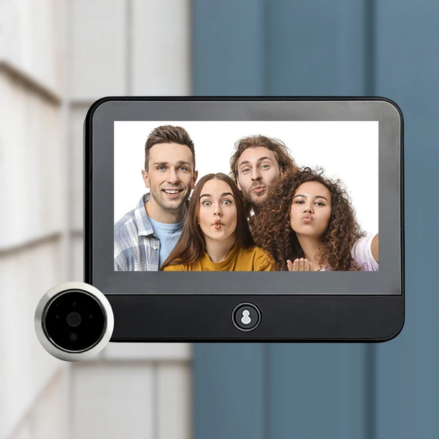 1080P Digital Door Viewer 120 Degree Wide Angle WiFi Peephole Camera with 4.3 Inch Monitor Digital Door Camera IR Night Vision 5
