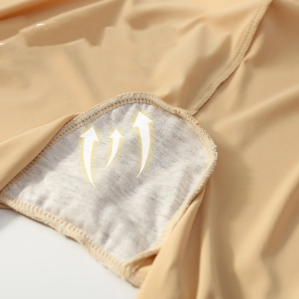 1pcs Girl Summer Ice Silk Thin Quick-drying Boxer Brief Women Seamless High waist Panties Plus Size Female Safety Underwear