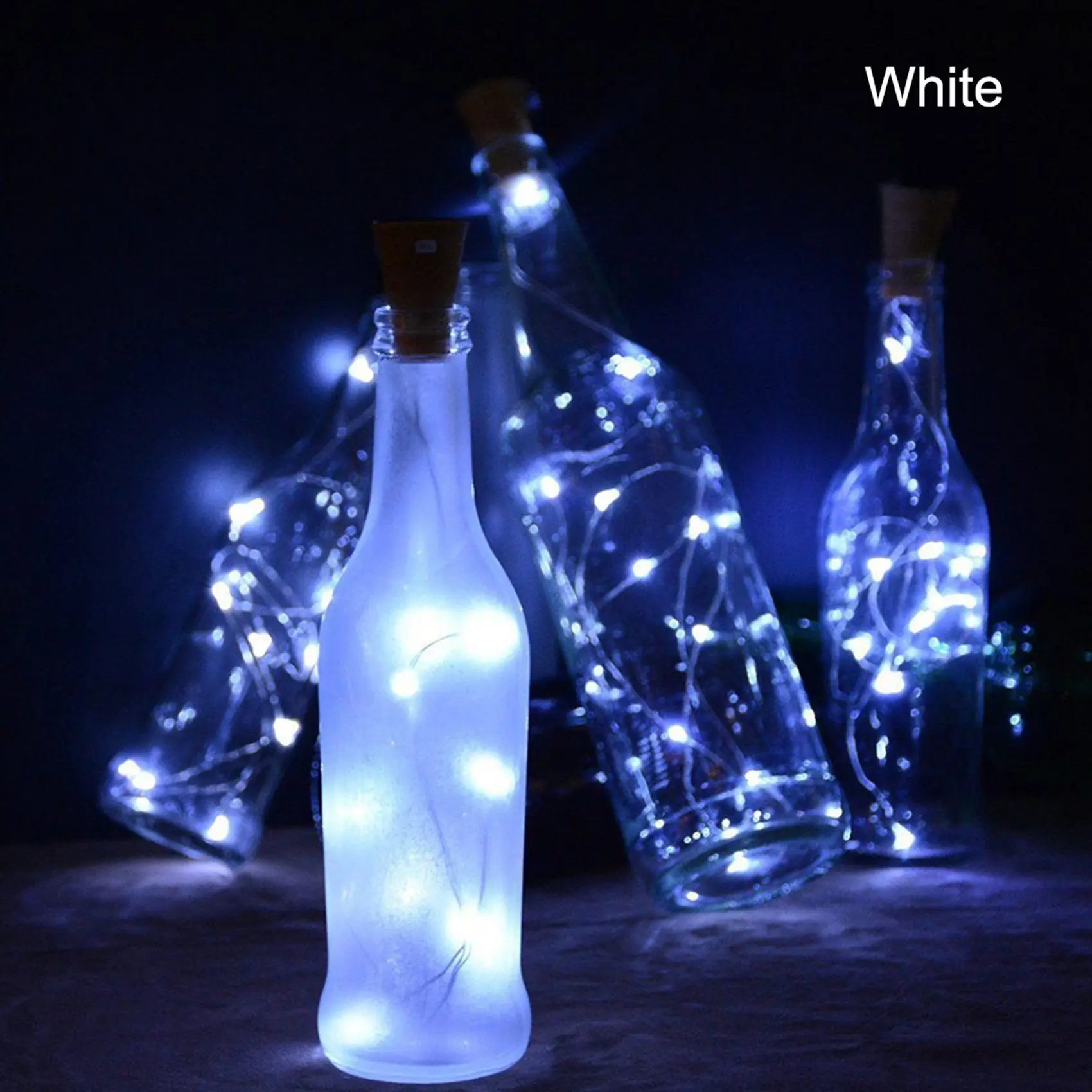 

1PCS Solar 2M LED Cork Shaped 20 LED Night Fairy String Light Kork Solarbetrieben Licht Wine Bottle Lamp Party Celebration Gift