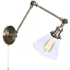 IWHD Long Swing Arm Loft LED Lamps Industrial Vintage Cafe Bar Balcony Bedside Lamp Pull Chain Switch Clear Glass Mirror Light 4