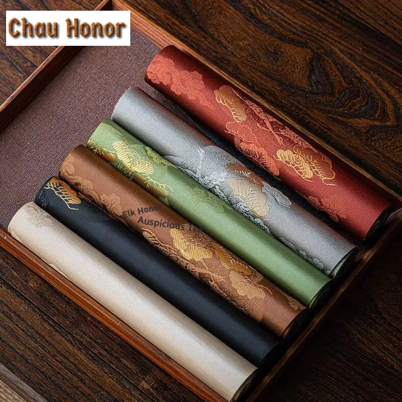 Brocade Cloud Pine Tea Making Mat Chinese Tea Flag Tea Tablecloth Small Towel Household Waterproof Fiber Tea Mat Tea Ceremony