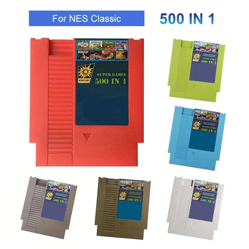 NES 500 in 1 Game Cartridge Retro Console For NES Console 72Pins Video