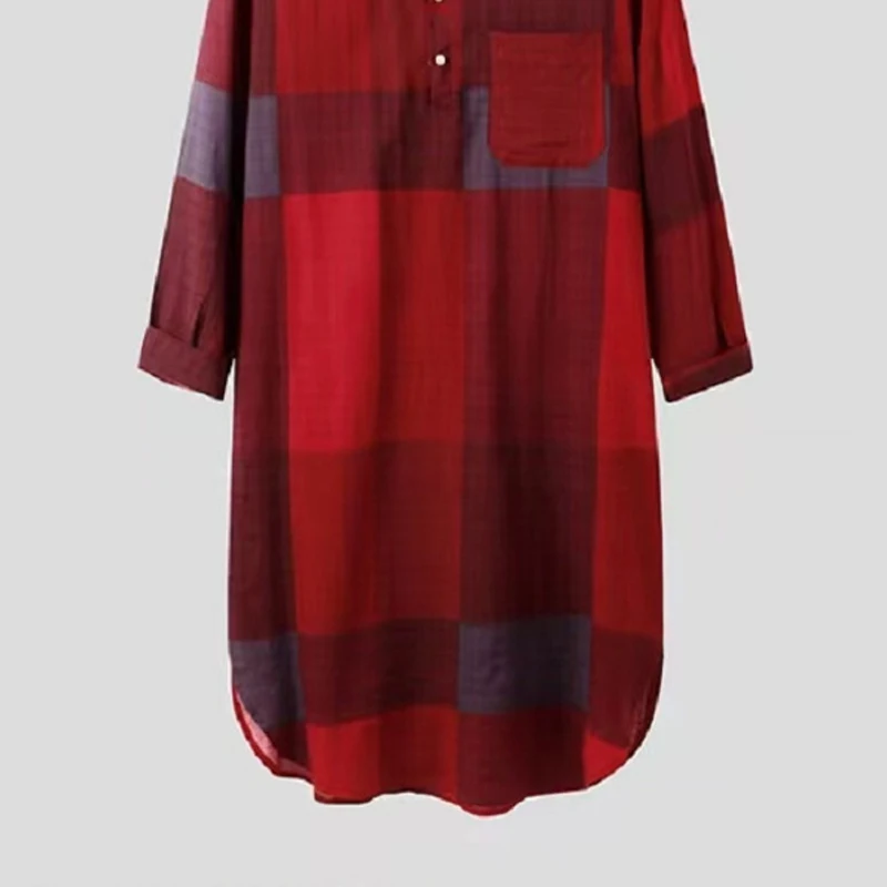 Spring Autumn New Multicolor Fashion Long Sleeve Shirt Man High Street Casual Button Loose Pure Cotton Mid-length Y2K Pullovers