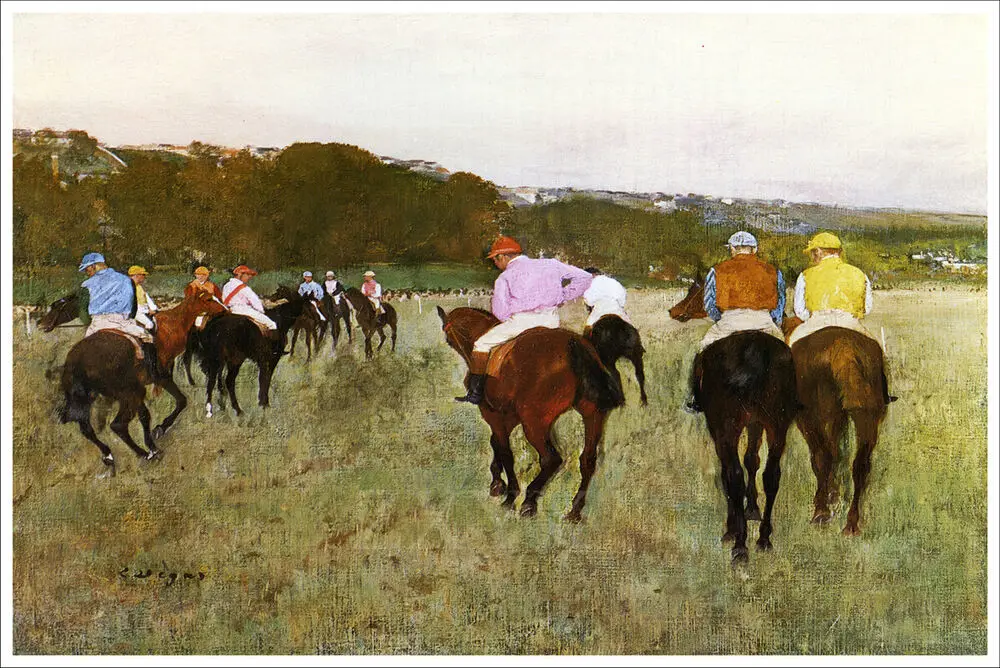 Cavalli Sul Corso A Longchamp Edgar Degas Fine Art Giclée Poster Print