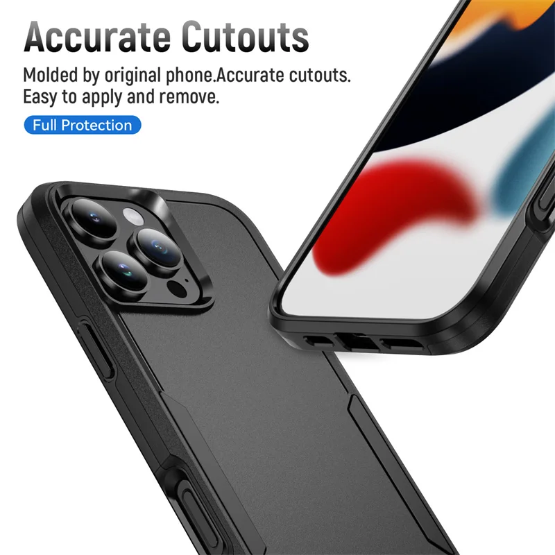Heavy Duty Shockproof Armor Protective Case with Hard PC+TPU Back Cover