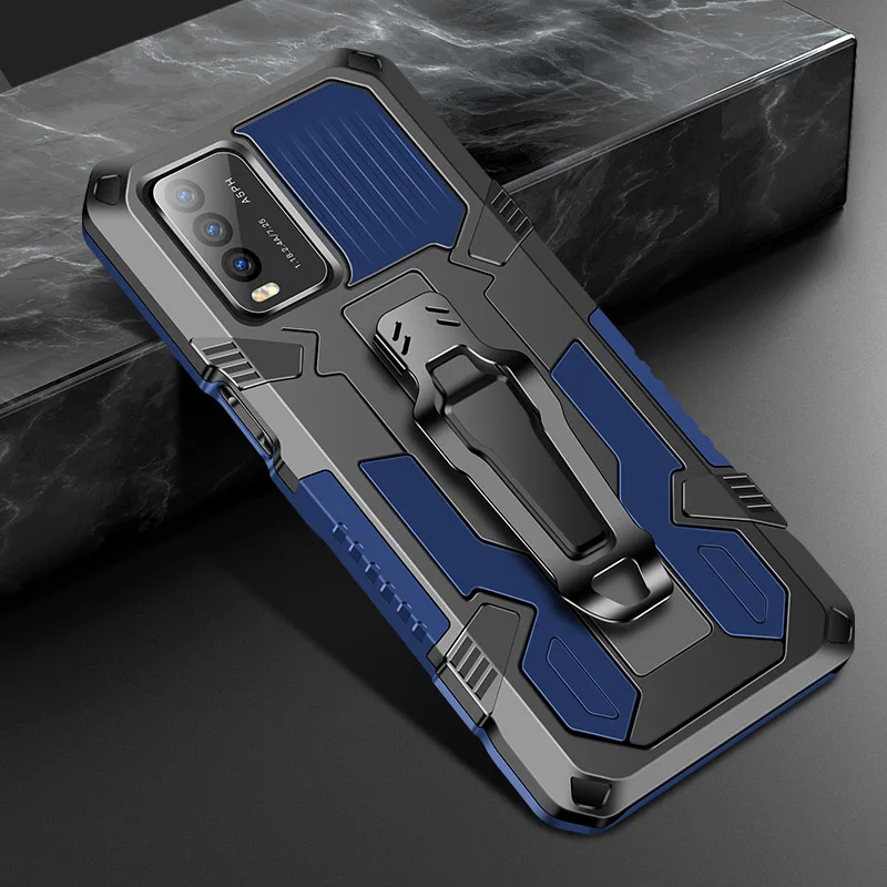 

V27 V25e Y22s Y21 Y22 S Shockproof Case Belt Clip Back Panel for Vivo Y35 Y52 Y53s Y 20 72 16 22 V25 E Y31 15 Y33s Bumper Funda