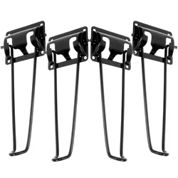 4 Pcs End Table Legs Desk Dining Black Clips Hair Furniture Bench Metal Rv Fold