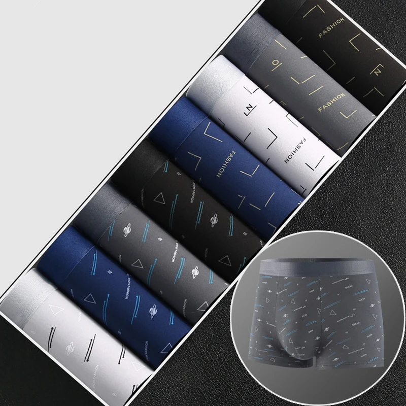 

Трусы I K.Rea мужские антибактериальные, дышащее Прозрачное нижнее белье из вискозы, 3D, 8 шт., 2024