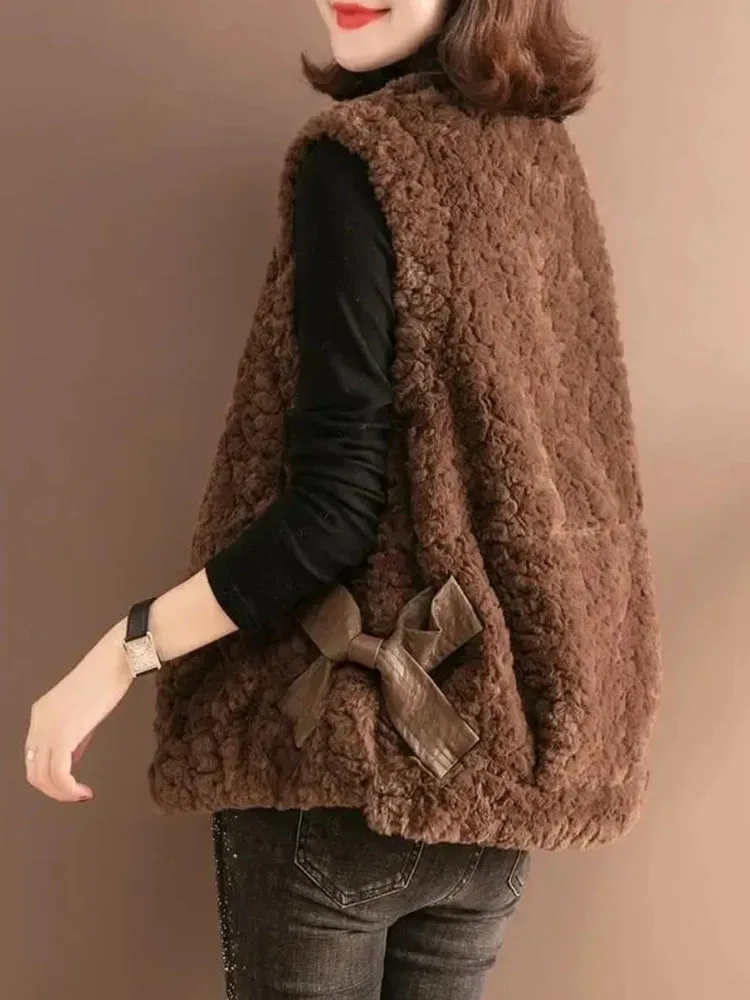 Getadme-2024 Winter Women Y2K Lambwool Faux Fur Coat Patchwork Short Jacket Woman Bomber Jacket Long Sleeve Zip Up Fleece Cropped Jacket