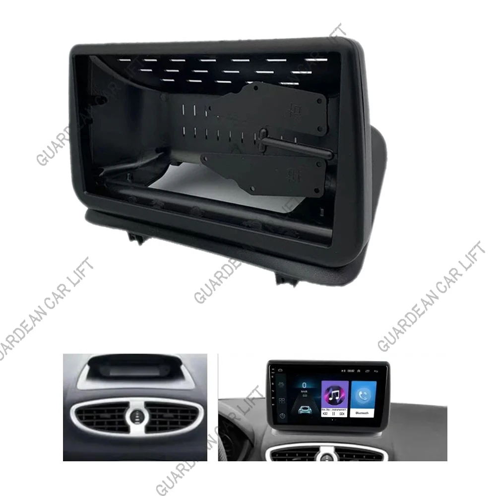 9Inch For Renault Clio3 2006-2019 Car Radio Android MP5 Player Manual Casing Frame 2 Din Head Unit Fascia Stereo Dash Cover Trim
