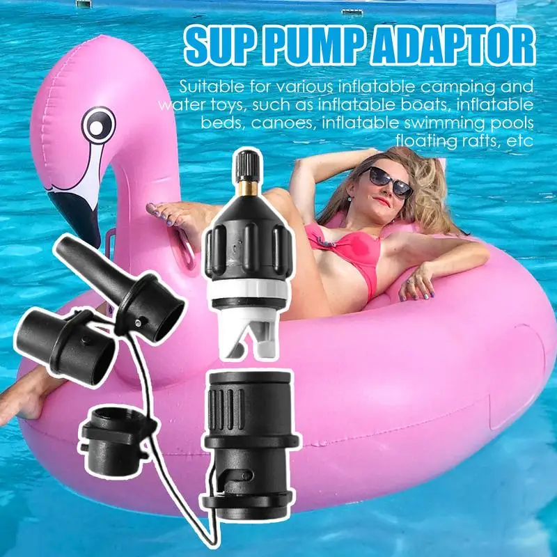 Inflatable Pump Adaptor Conventional Air Pump Adapter Conventional Strong Sealing Boat Adapter Leak Proof Nozzles For