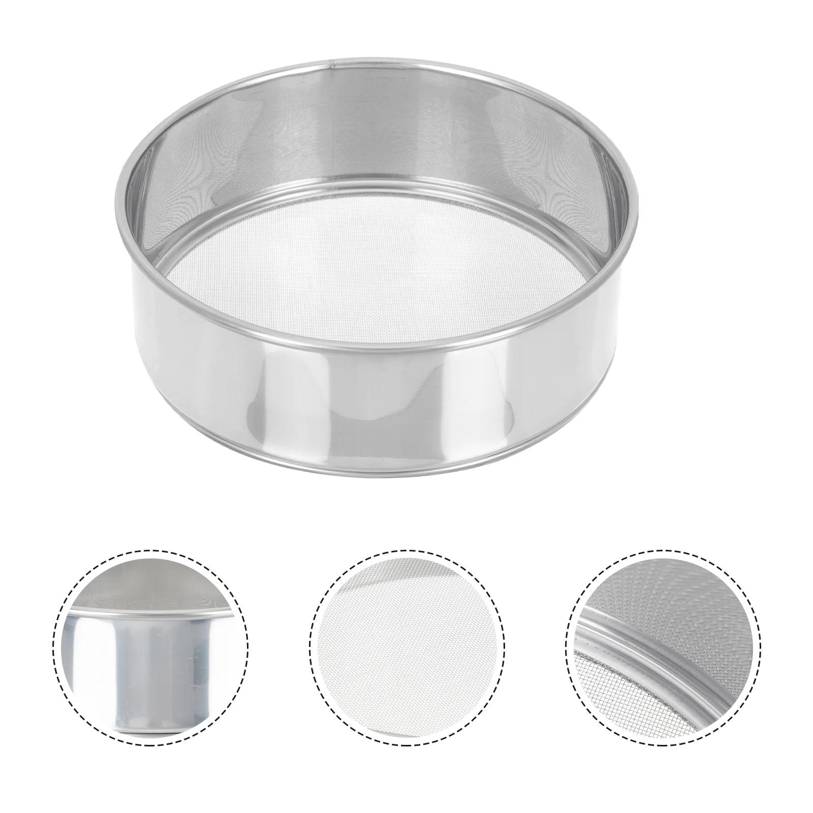 

Stainless Steel Flour Sieve Manual Soil Strainer Home Gardening Tool Multifunctional Flour Sieve