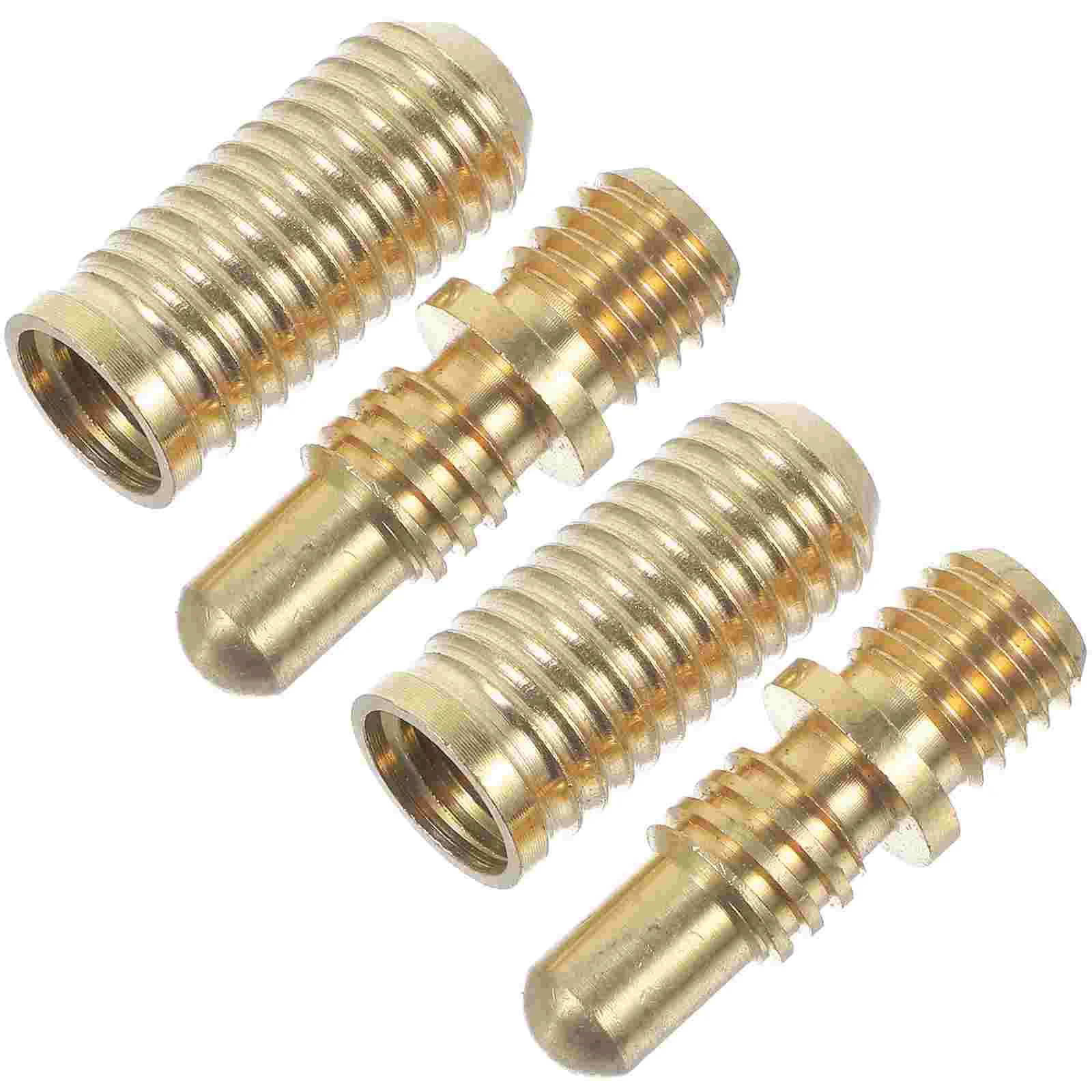 2 Sets Billiard Cue Screws Pool Extension Joint Accessories Washer Heavy Duty Copper Repairing Tip 6