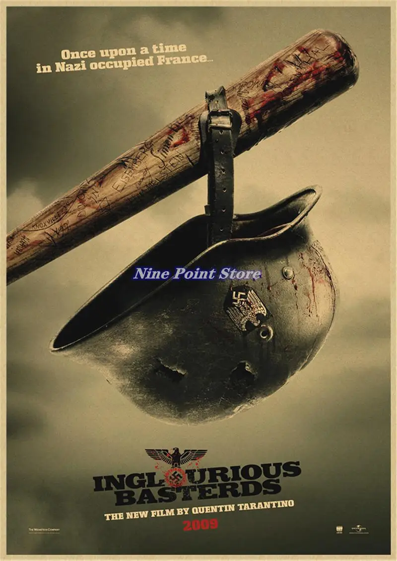 Inglourious Basterds Classic Movie Kraft Paper Poster Bar Cafe Living Room  Dining room Quentin Tarantino Poster Videos - AliExpress, image size:800x1131