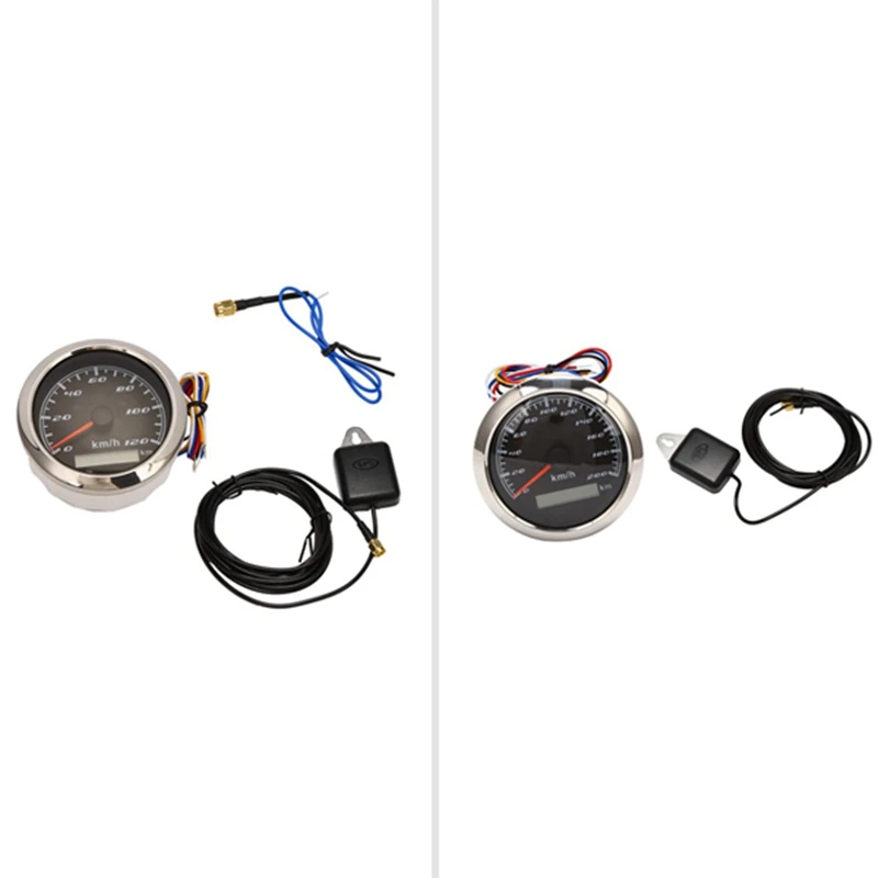 

85Mm GPS Marine Tachometer Speedometer 12V / 24V With Red Backlight Odometer For Cars Motorcycles And Boats