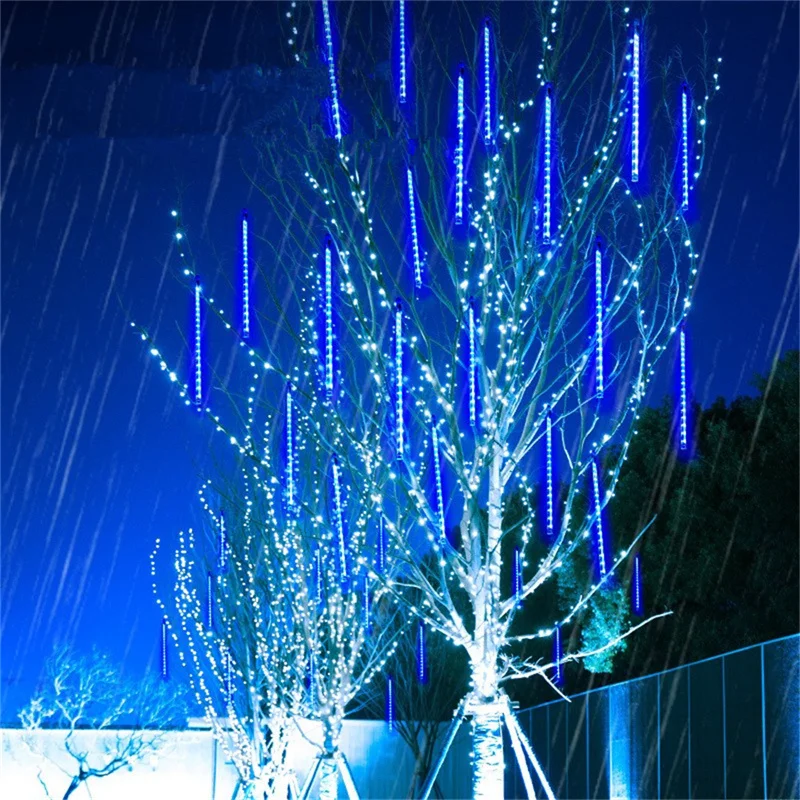 Description Picture 5 of item32/24/16Tube 30/50cm LED Meteor Shower Fairy String Lights Festoon Street Garland New Year Christmas Decoration for Home Outdoor