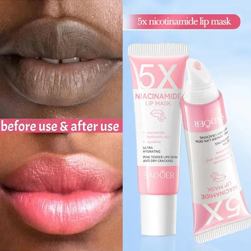 Remove Dark Lip Balm Lightening Melanin Mask Gloss Exfoliating Lip Pink Treatment Reduce Lip Lines Improve Dryness Moisturizing