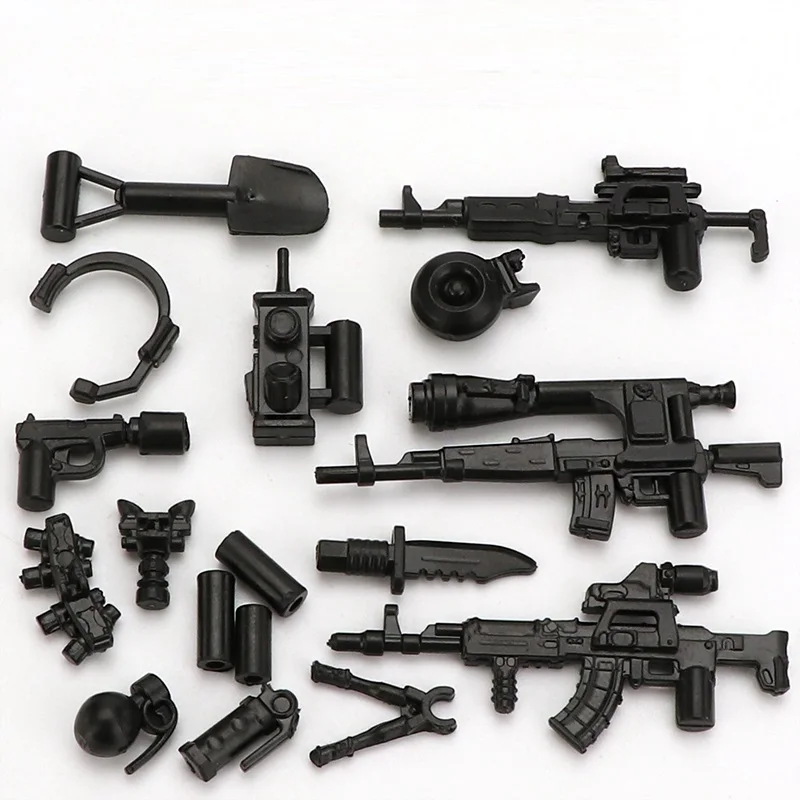 Modern Weapons Equipment Gun Weapons Brinquedos Compatible Playmobil Military Figures Building Block Original mini Toys
