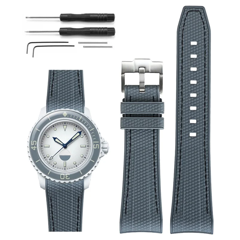 Enhanced Silicone Waterproof Sport Watch Strap for Men - Soft and Durable Wristband Accessory