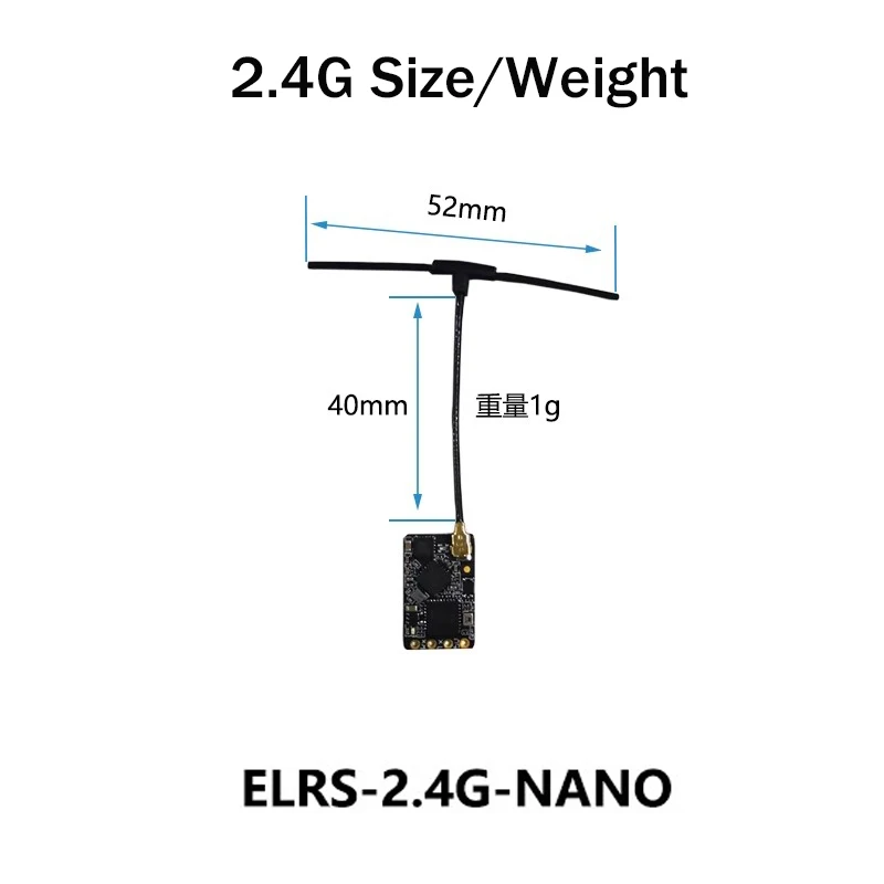 

BAYCK ELRS 2.4GHz /915MHz NANO ExpressLRS Receiver With T type Antenna Support Wifi Upgrade for RC FPV Traversing Drones Parts