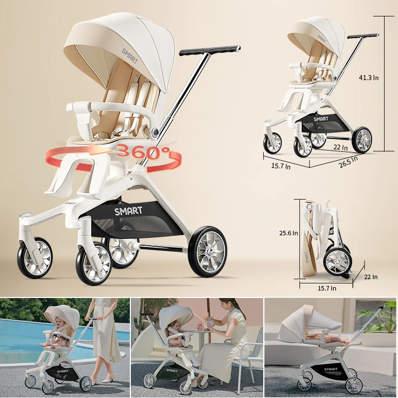 High View Portable Baby Stroller Compact Lightweight Travel Stroller for Babies & Toddlers With 360&deg;Swivel Seat baby stroller