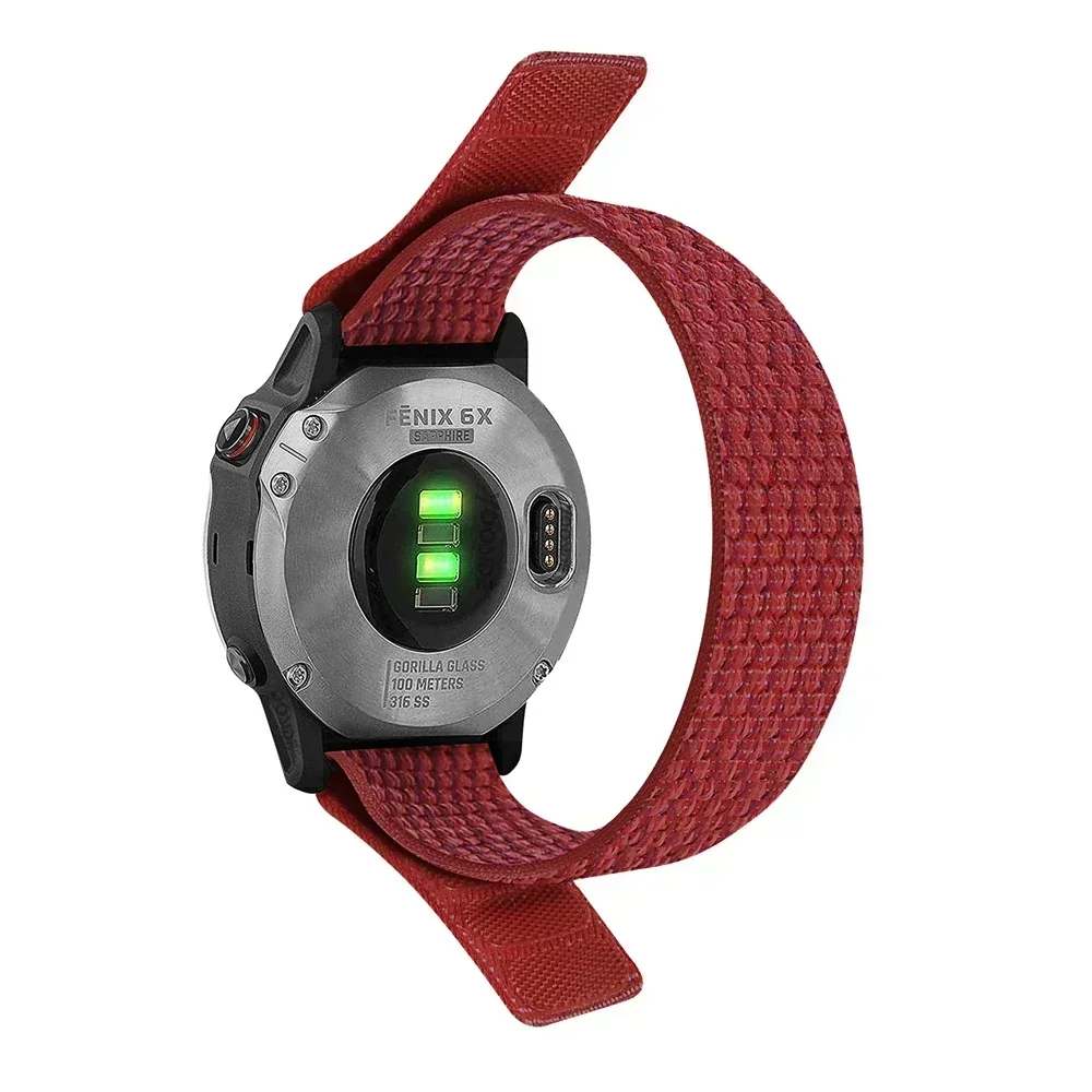 Nylon Strap with Hook and Loop Closure, 22mm/26mm, for Multisport GPS Watches