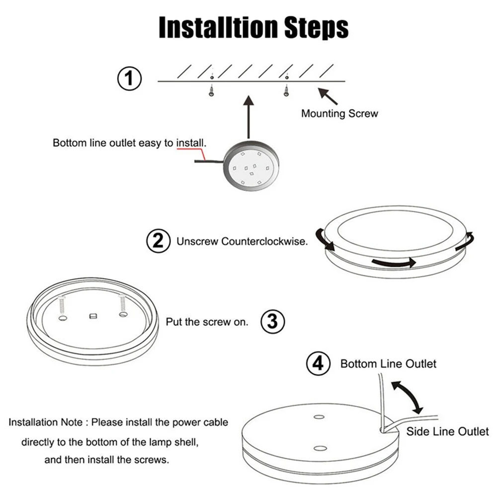 4PCS 12V LED Ceiling Lamps