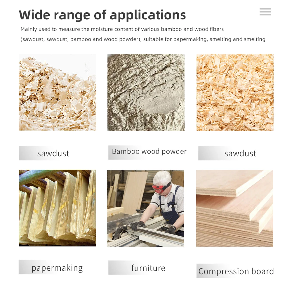 Wood Sawdust Powder Moisture Meter Bamboo Powder Paillasse Hay Bale Peat Hygrometer wood moisture meter