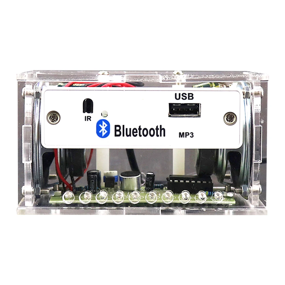 White DIY Electronic Kit Bluetooth Speaker Teaching Practice Bluetooth Stereo Speaker Electronics DIY Soldering Project Kit 4