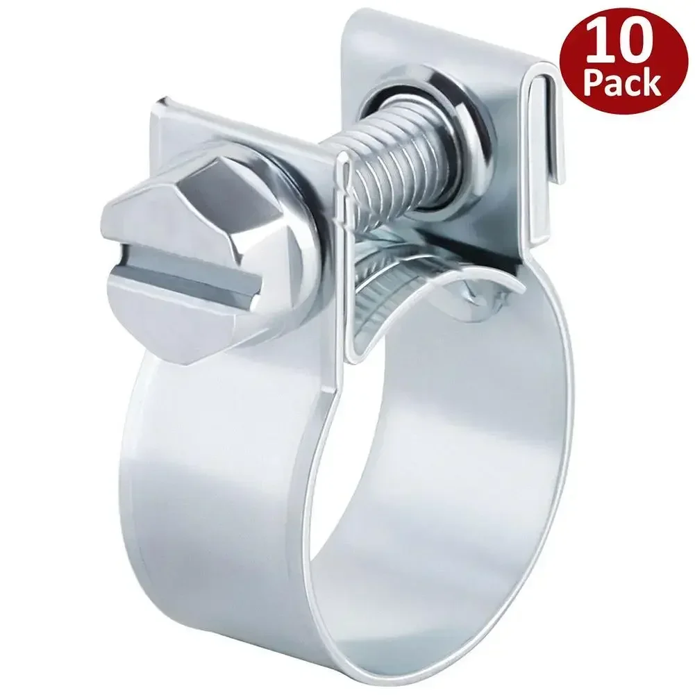 Hose Clamps 10Pcs 7-9mm 9-11mm Carbon Steel Oil Water CPU Air Gas Pipe Fixing