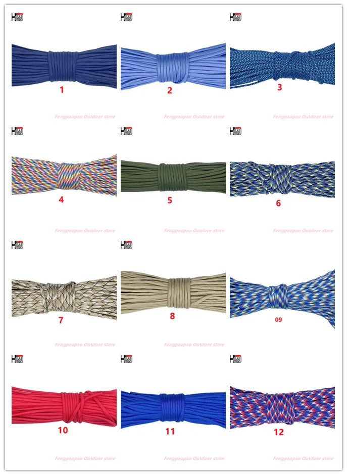 Description Picture 2 of item5 Meters Paracord for Survival Dia.4mm 7 Stand Cores Parachute Cord Lanyard Outdoor Tools Camping Rope Hiking Clothesline