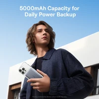 Baseus 5000mAh Magnetic Power Bank 15W Wireless 20W Wired Charging Thin Card-Sized Slim Portable Powerbank for iPhone 17 Samsung 4