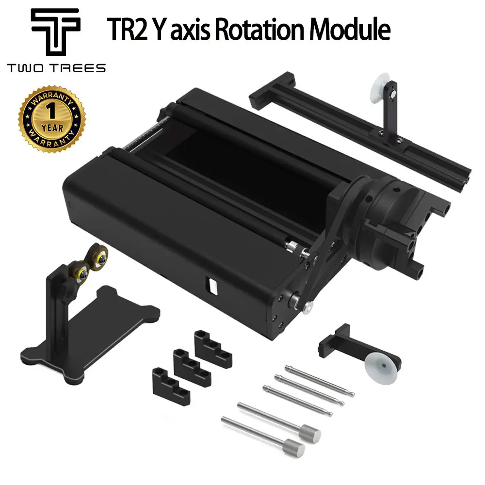 

Twotrees TR2 PRO Rotary Roller 4 in 1 Y-axis Rotary Attachment Chuck Rotary for Laser Engraver Engraving Cylindrical Objects