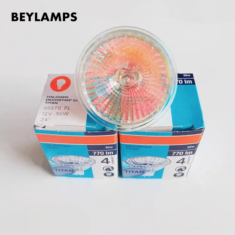 

46870 WFL 12V 50W 36° TITAN lamp,46870 FL 12V 50W 24° bulb,Decostar 51 MR16 36 degree dichroic 51mm GU5.3 Projection lighting