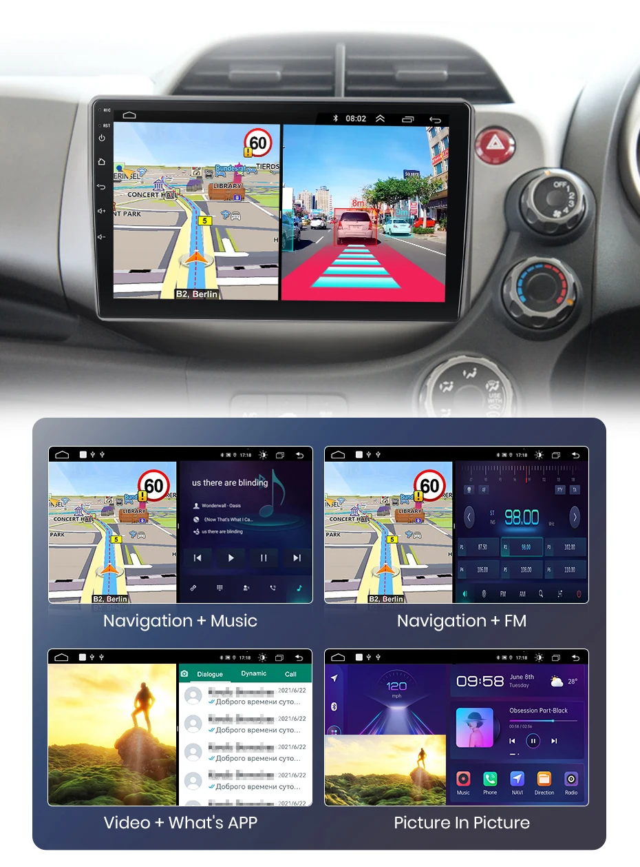 Junsun V1 AI Stimme Drahtlose CarPlay Android Auto Radio für HONDA FIT JAZZ 2007 2008-2013 4G Auto multimedia GPS 2din autoradio – Detail 23