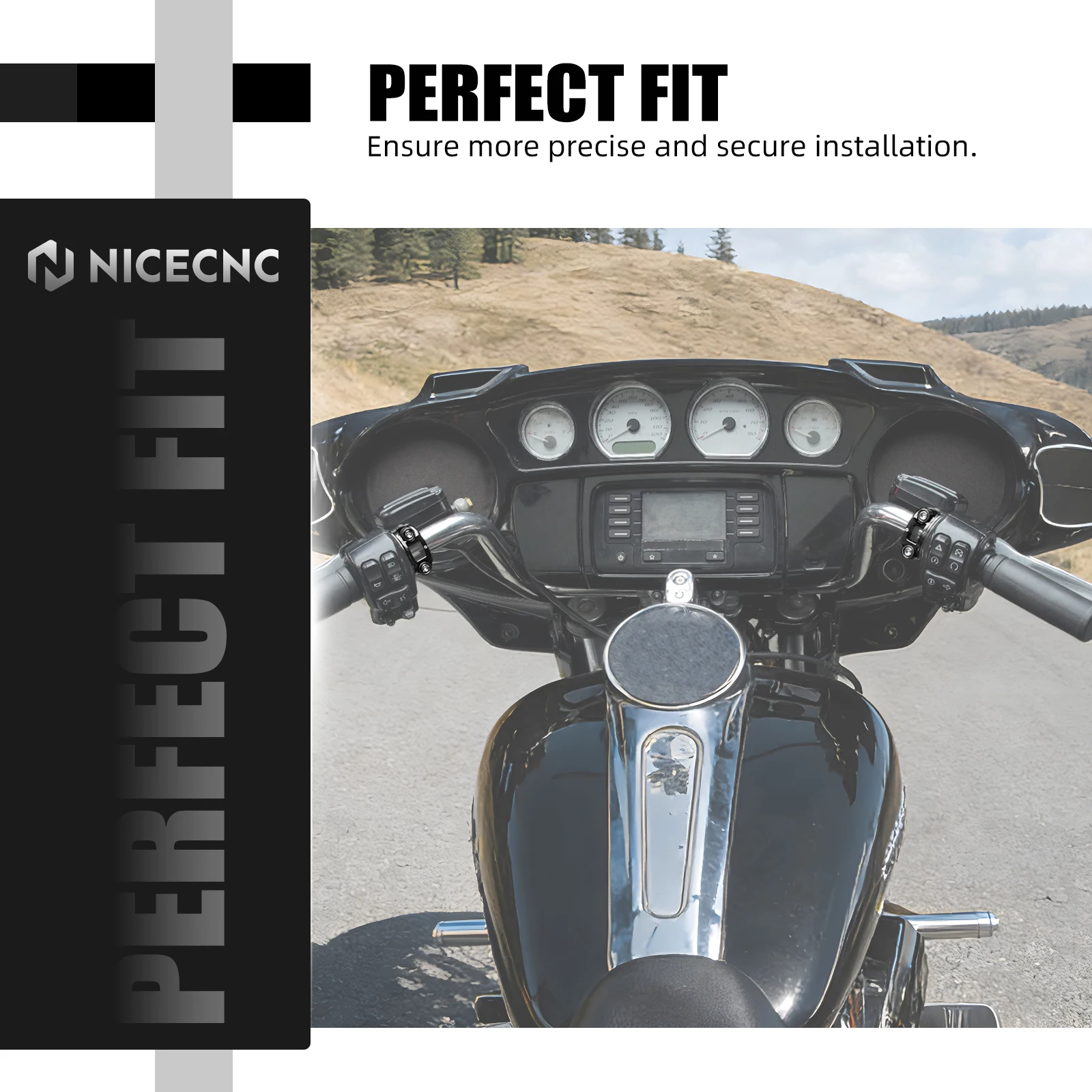 Für Harley Dyna Street Bob FXDB 2006-2017 1-Zoll Brems- und Kupplungshalterung Halbklemme Low Rider FXDL Super Glide FXD Fat Bob FXDF Wide Glide – Detail 11
