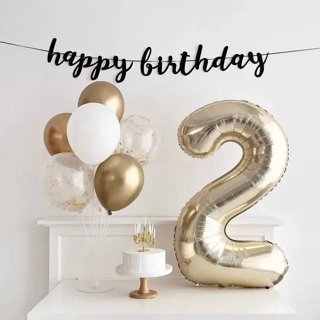 1 pièces 40 pouces grand ballon numérique en aluminium or clair blanc pour les anniversaires des filles hélium grand numéro 0-9 ballon décoration 6