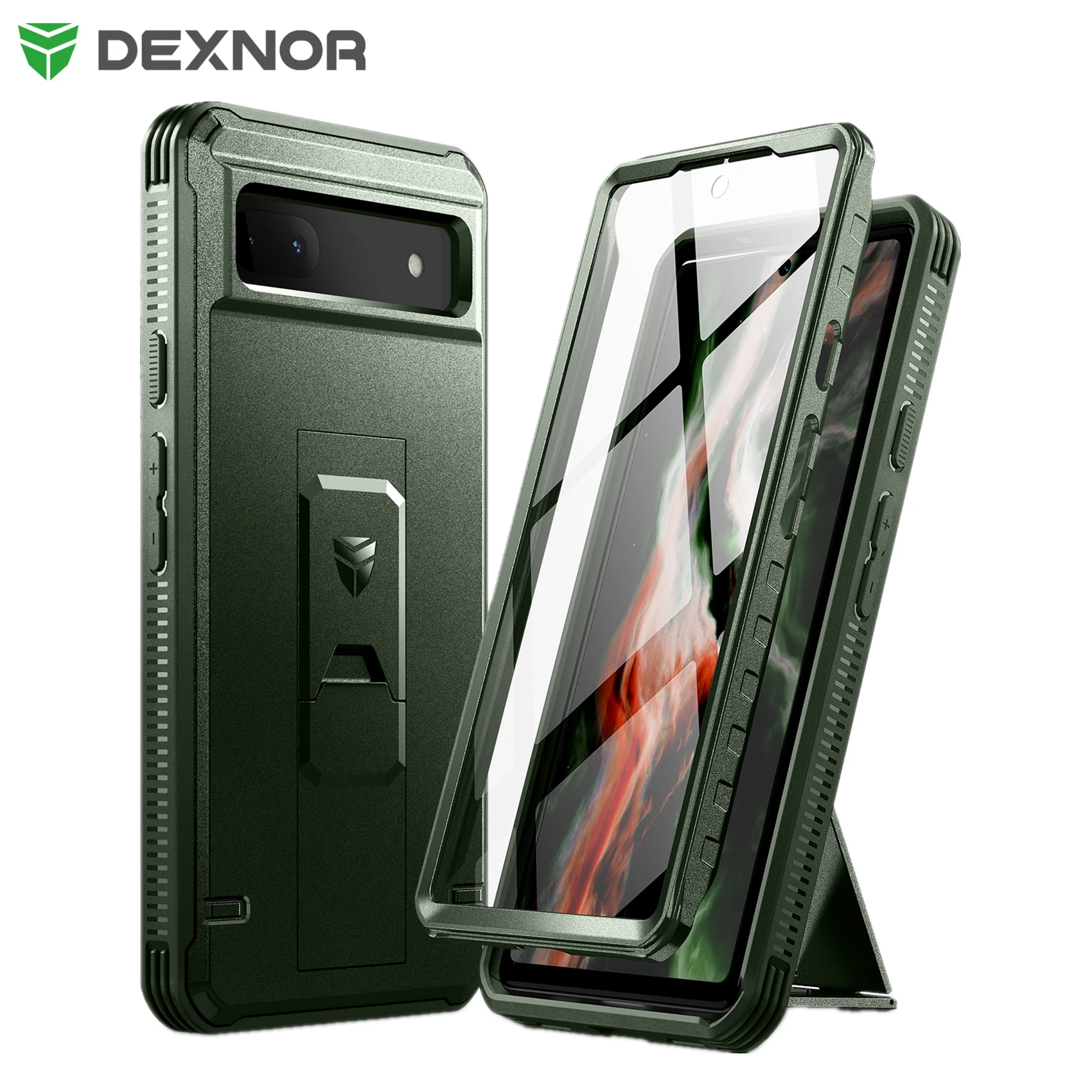 Dexnor Funda para Galaxy S20+ Plus con protector de pantalla, cuerpo  completo transparente, resistente, a prueba de golpes, carcasa trasera dura