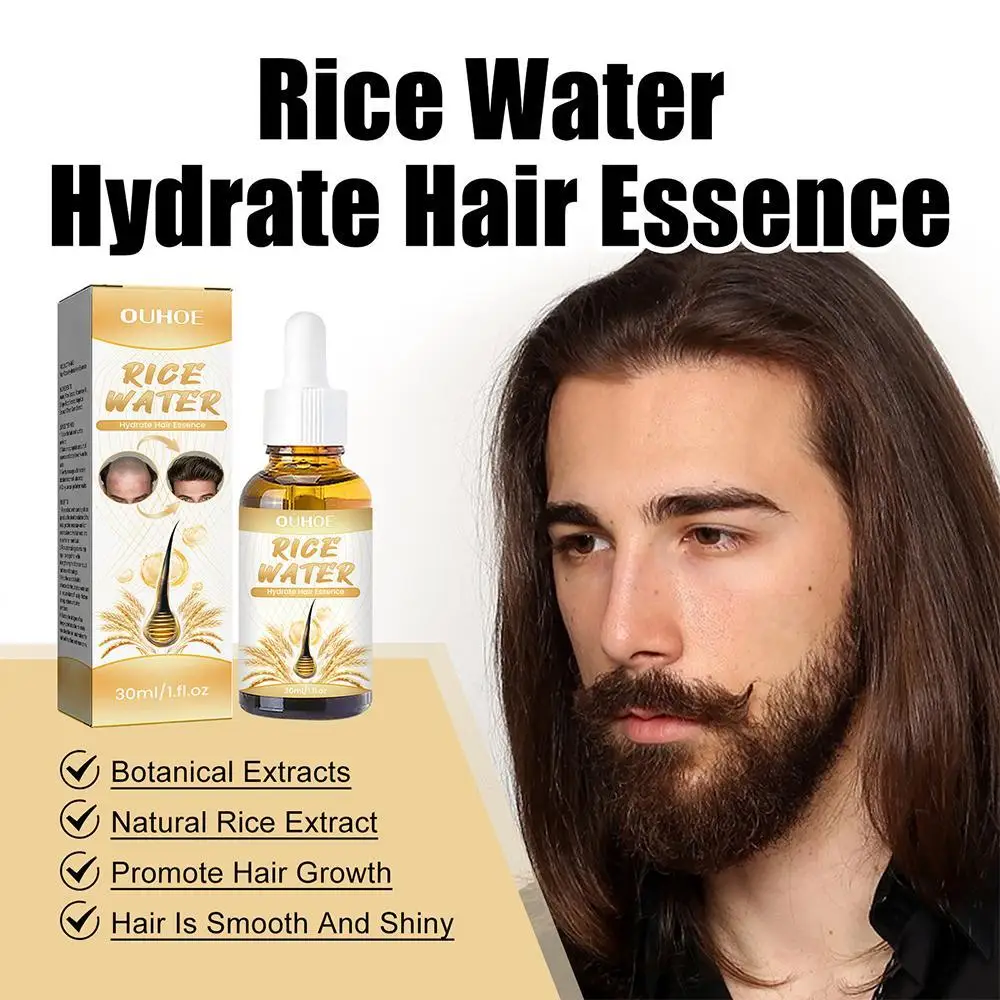 

Biotin Thickening Herbal Serum Rice Water Hydrate Hair Essence Ginger Hair Care Oil Promotes Stronger Hair For Women Men