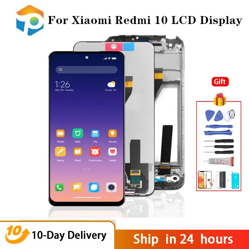 

ЖК-дисплей класса AAA для Xiaomi Redmi 10 6,5 дюйма, ЖК-дисплей, сенсорный экран, дигитайзер в сборе, детали для Xiaomi Redmi 10 21061119AG