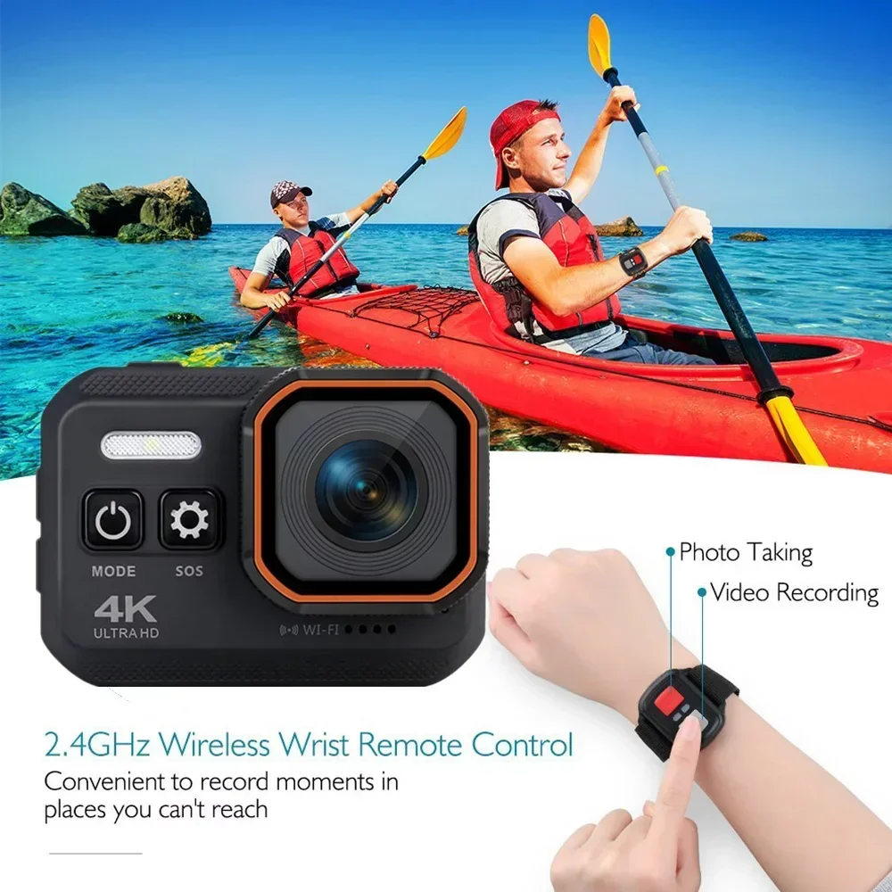 4K HD 60FPS Mini Camera Wifi Outdoor Sport 170° Wide Angle Action Kam Waterproof