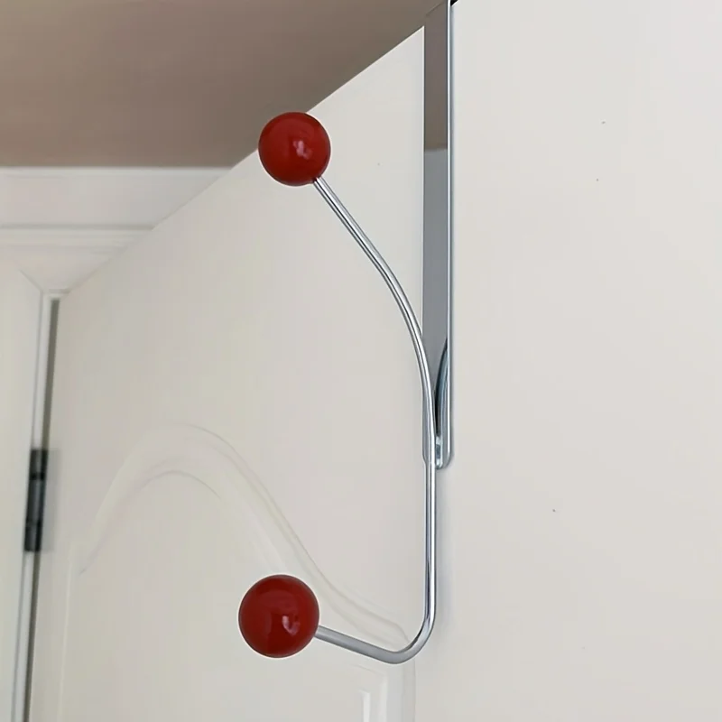 Over-the-Door Iron Hook Rack Easy Install,Heavy-Duty Metal Hooks for Coats,Hats Perfect for Bedroom, Kitchen & Bathroom Storage