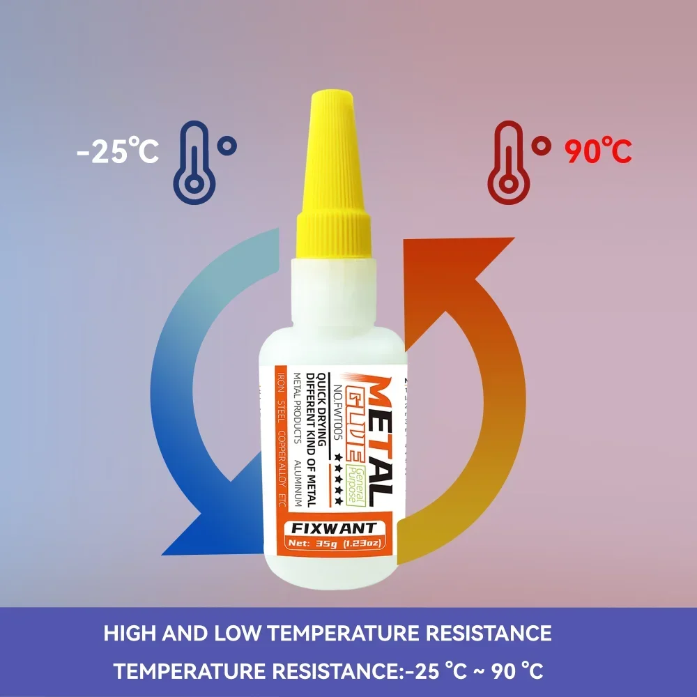 FIXWANT Metal Products Aluminum Iron Steel Copper Alloy Strong Adhesive Universal Rubber Tire Repair Super Glue 4