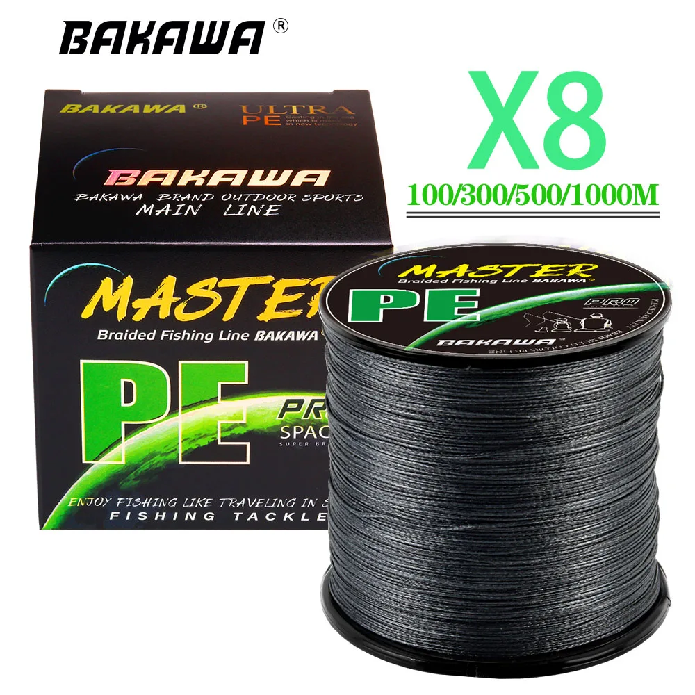 

Леска рыболовная BAKAWA, 8 нитей, 300/500/1000/100 м, 100% ПЭ
