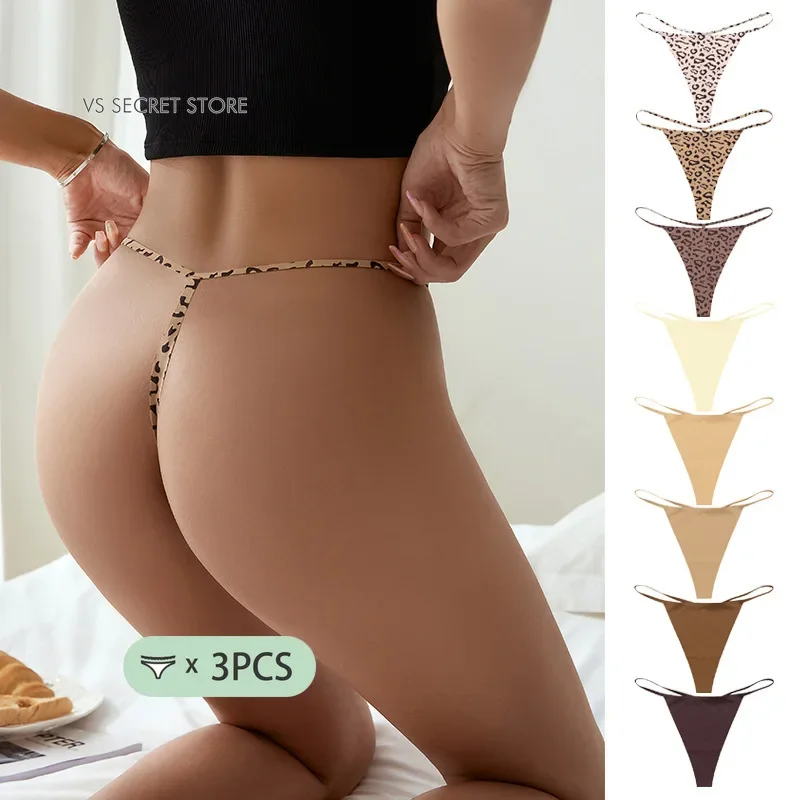 

3PCS Sexy Thongs for Female Women's Intimates Panties Large Lace Temptation Lingerie Slim and Fun Perspective Underwear