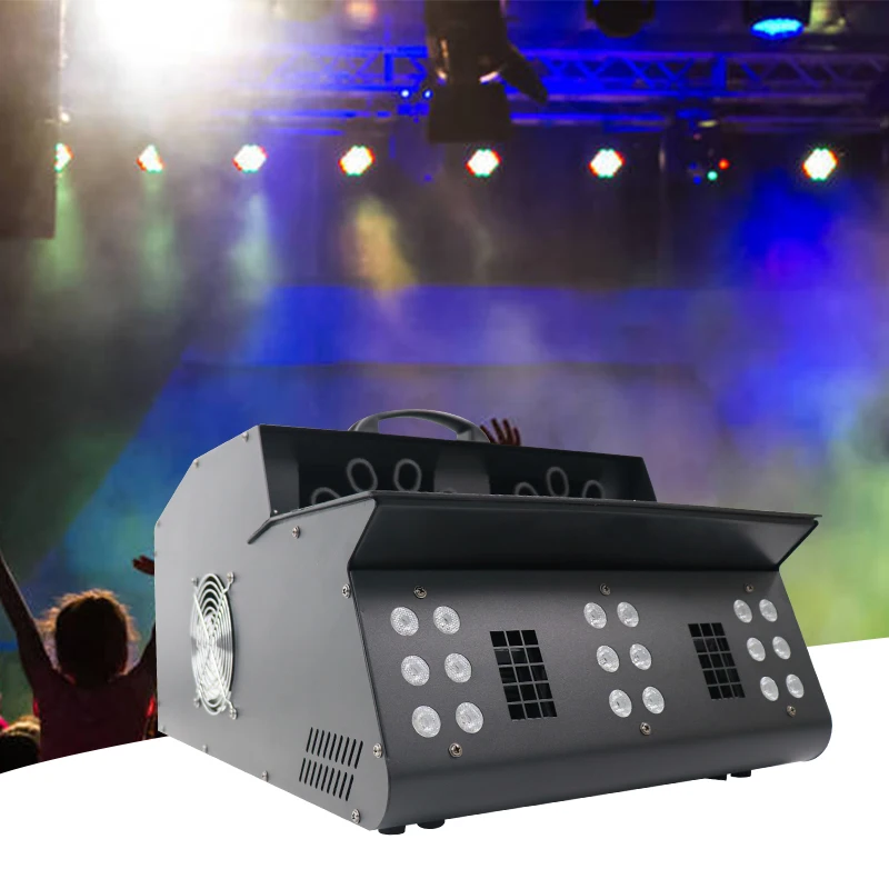 

1500w RGB LED DMX512 Remote Smoke Bubble Machine With RGB LED Lights DJ Stage Effect Bubble MachineSuitable For Stage Parties