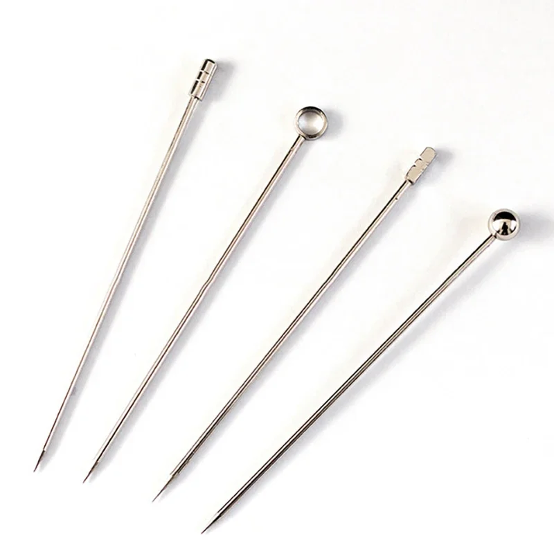 5pcs Stainless Steel Cocktail Pick Martini Picks Set Fruit Stick Bar Party KTV Creative Decoration Kitchen Tools